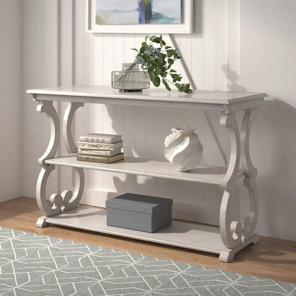 Eldoria Wooden Scroll Design Sofa Table
