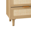6-Drawer Rattan Wood Dresser