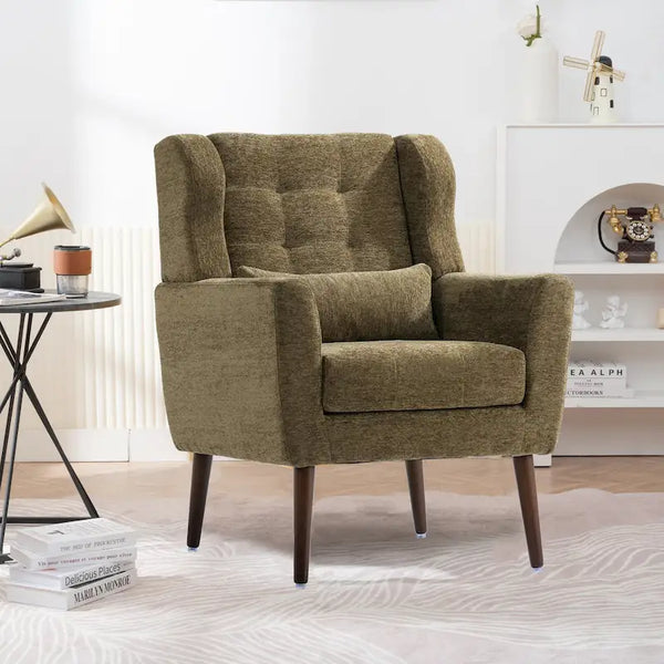 Contemporary Upholstered Accent Chair with Foam Filling for Living Room - Dimensions: 28.74 x 24.21 x 37.60 inches