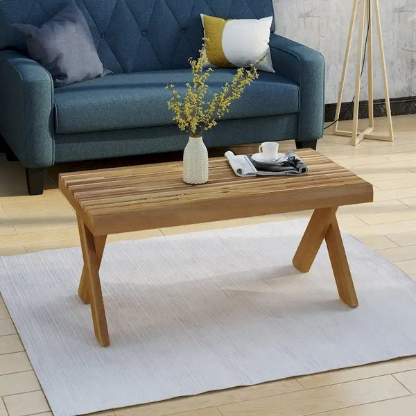 Christopher Knight Home Esmeralda Acacia Wood Farmhouse Coffee Table