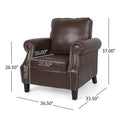 Christopher Knight Home Dowd Faux Leather 3-Piece Club Chair and Sofa Set