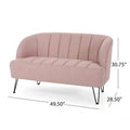 Christopher Knight Home Lupine Contemporary Fabric Loveseat with Hairpin Legs