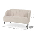 Christopher Knight Home Lupine Contemporary Fabric Loveseat with Hairpin Legs