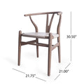Set of 6 Gessford Ash Wood Dining Chairs by Christopher Knight Home