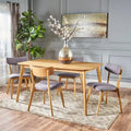 Christopher Knight Home Alma Mid-Century 5-Piece Wooden Rectangular Dining Set
