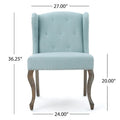 Set of 2 Niclas Wingback Studded Fabric Accent Chairs by Christopher Knight Home