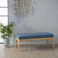 Christopher Knight Home Saxon Mid-Century Tufted Fabric Ottoman Bench - 43" L x 15.75" W x 17" H