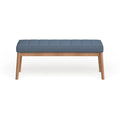 Christopher Knight Home Saxon Mid-Century Tufted Fabric Ottoman Bench - 43" L x 15.75" W x 17" H