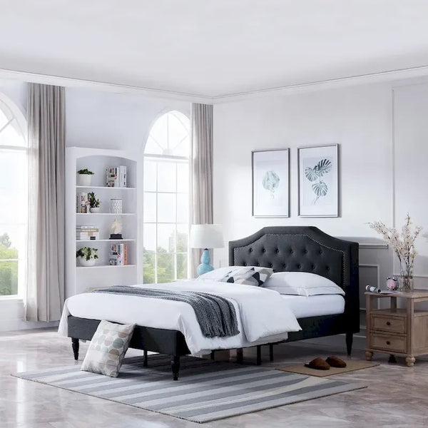Christopher Knight Home Elinor Queen Upholstered Platform Bed