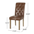 Set of 6 Aruda Upholstered Dining Chairs by Christopher Knight Home