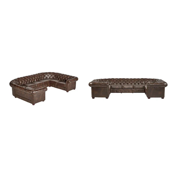 Gdansk 9-Person U-Shaped Chesterfield Sectional Sofa