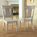 Set of 2 Ronda Wooden Dining Chairs with Panel Back