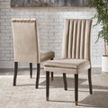 Noricum Velvet Channel-Back Dining Chair Set (2 Pieces)