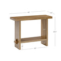 Nathan James Virgo Farmhouse 2-Tier Console Table with Wire-Brushed Wood Finish