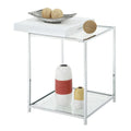 Palm Beach End Table with Shelf and Detachable Trays by Convenience Concepts