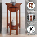 American Heritage Wedge End Table with Shelf by Convenience Concepts