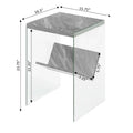 SoHo Glass End Table with Shelf by Convenience Concepts