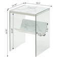SoHo Glass End Table with Shelf by Convenience Concepts
