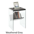 SoHo Glass End Table with Shelf by Convenience Concepts