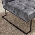 Corvus Savannah Tufted Velvet Lounge Chair with Upholstered Accent