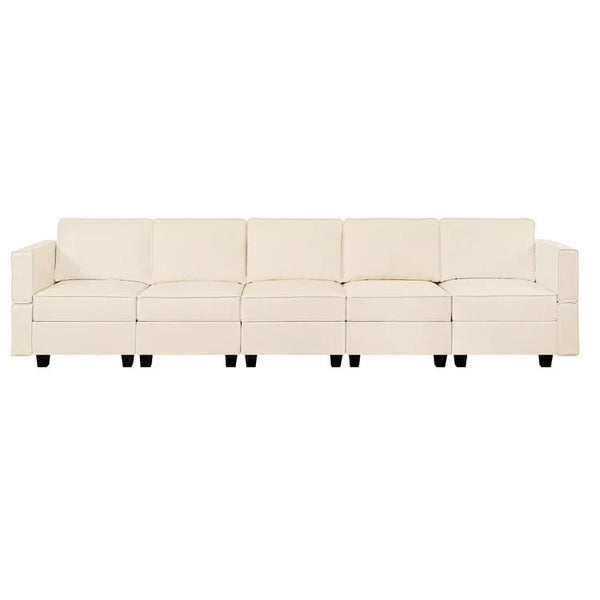Convertible DIY Modular Sleeper Sectional Sofa Collection with Storage Seats - Perfect for Your Living Room