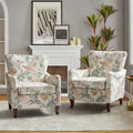 Set of 2 Samouel Contemporary Floral Wingback Armchairs by HULALA HOME