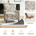 Set of 2 Samouel Contemporary Floral Wingback Armchairs by HULALA HOME