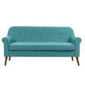 Porthos Home Ruth Small Fabric Loveseat Sofa with Rubberwood Frame