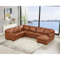 Hydeline Dillon Right-Facing Sectional Sofa with Chaise in Top Grain Leather