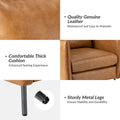 Set of 2 Jaime Modern Vegan Leather Accent Chairs with Metal Legs by HULALA HOME