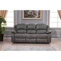 Betsy Furniture 8018 Bonded Leather Manual Reclining 3-Seat Sofa