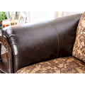 Rend Classic Faux Leather Tufted Sofa with Rolled Arms by Furniture of America