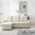Cozy Classic L-Shaped Pull-Out Sleeper Sectional Sofa