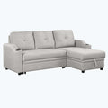Cozy Classic L-Shaped Pull-Out Sleeper Sectional Sofa