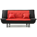 Lionel Faux Leather Convertible Sofa