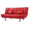 Lionel Faux Leather Convertible Sofa