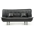 Lionel Faux Leather Convertible Sofa