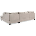 Malone 111-Inch Suede 4-Seater Sectional Sofa with Two Throw Pillows - Dimensions: 111L x 78W x 34H