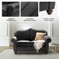 Angel Transitional Genuine Leather Sofa with Tufted Backrest by HULALA HOME