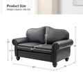 Angel Transitional Genuine Leather Sofa with Tufted Backrest by HULALA HOME