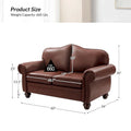 Angel Transitional Genuine Leather Sofa with Tufted Backrest by HULALA HOME