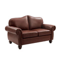 Angel Transitional Genuine Leather Sofa with Tufted Backrest by HULALA HOME