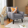 Contemporary Linen Button-Tufted Accent Chair
