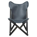 Cantu Authentic Top Grain Leather Tripolina Sling Chair by iNSPIRE Q Modern