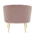 Randolf Velvet Accent Chair in Silver Orchid