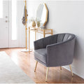 Randolf Velvet Accent Chair in Silver Orchid