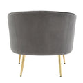 Randolf Velvet Accent Chair in Silver Orchid