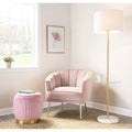 Randolf Velvet Accent Chair in Silver Orchid