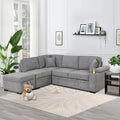 Nestfair L-Shaped Sofa Bed with Storage Ottoman - 2-in-1 Pull-Out Design