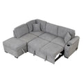 Nestfair L-Shaped Sofa Bed with Storage Ottoman - 2-in-1 Pull-Out Design